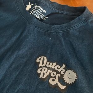 Dutch Bros XXL t shirt 2XL dark teal blue